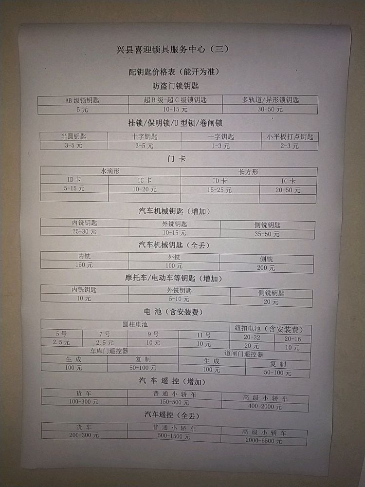 兴县喜迎开锁中心