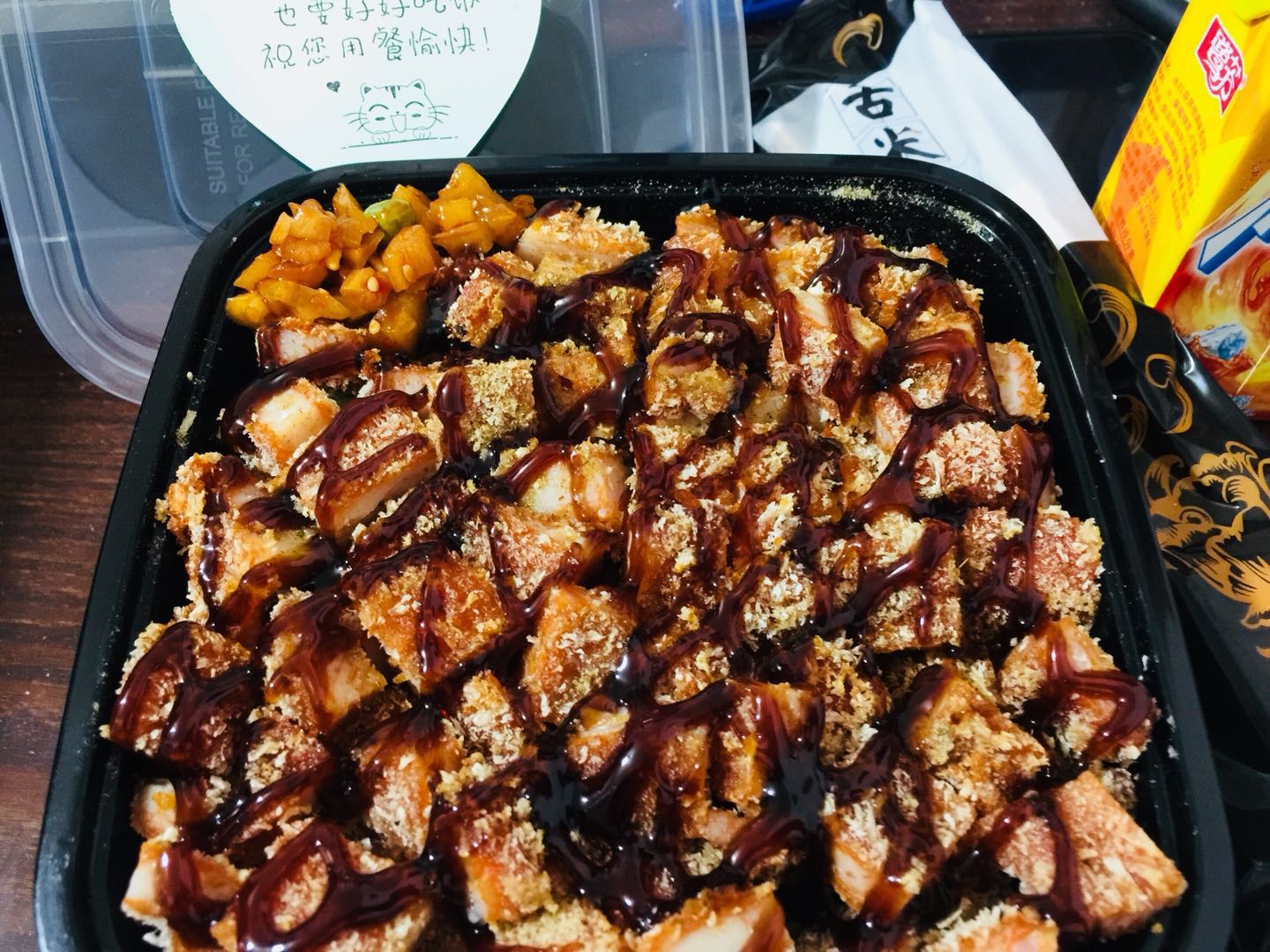 欧巴烤肉拌饭脆皮鸡粉(欧北店)