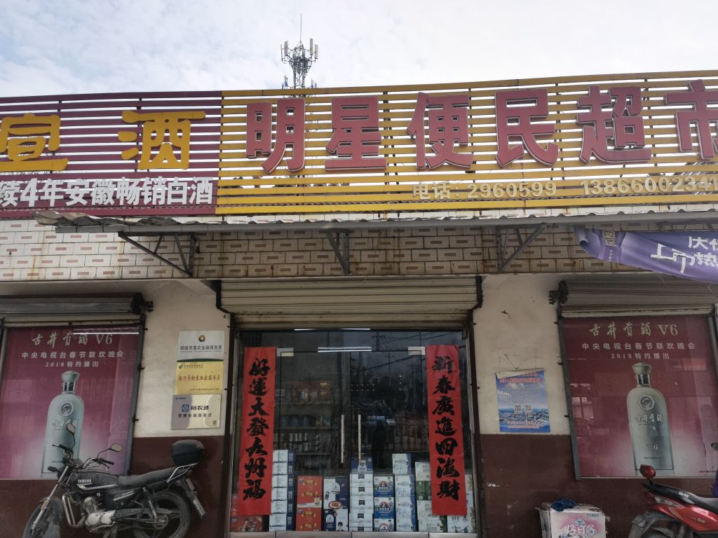 铜陵市枞阳县汤沟镇龙星村明星便民超市