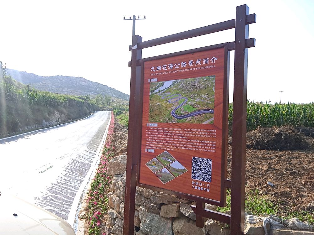 枣庄市山亭区冯卯镇九曲花海公路景点