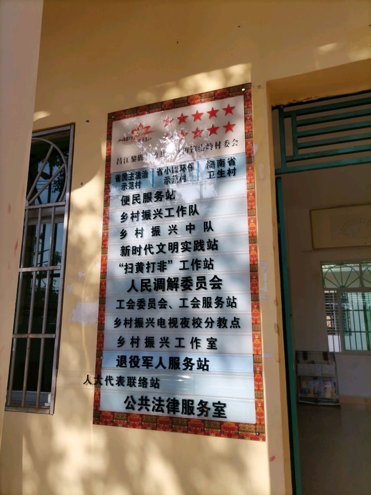 昌江黎族自治县十月田镇南岭村退役军人服务站