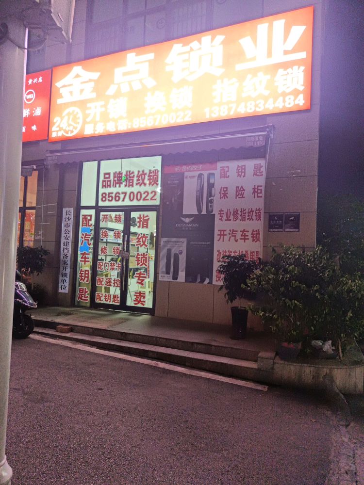 金点开锁换锁配汽车钥匙换指纹锁