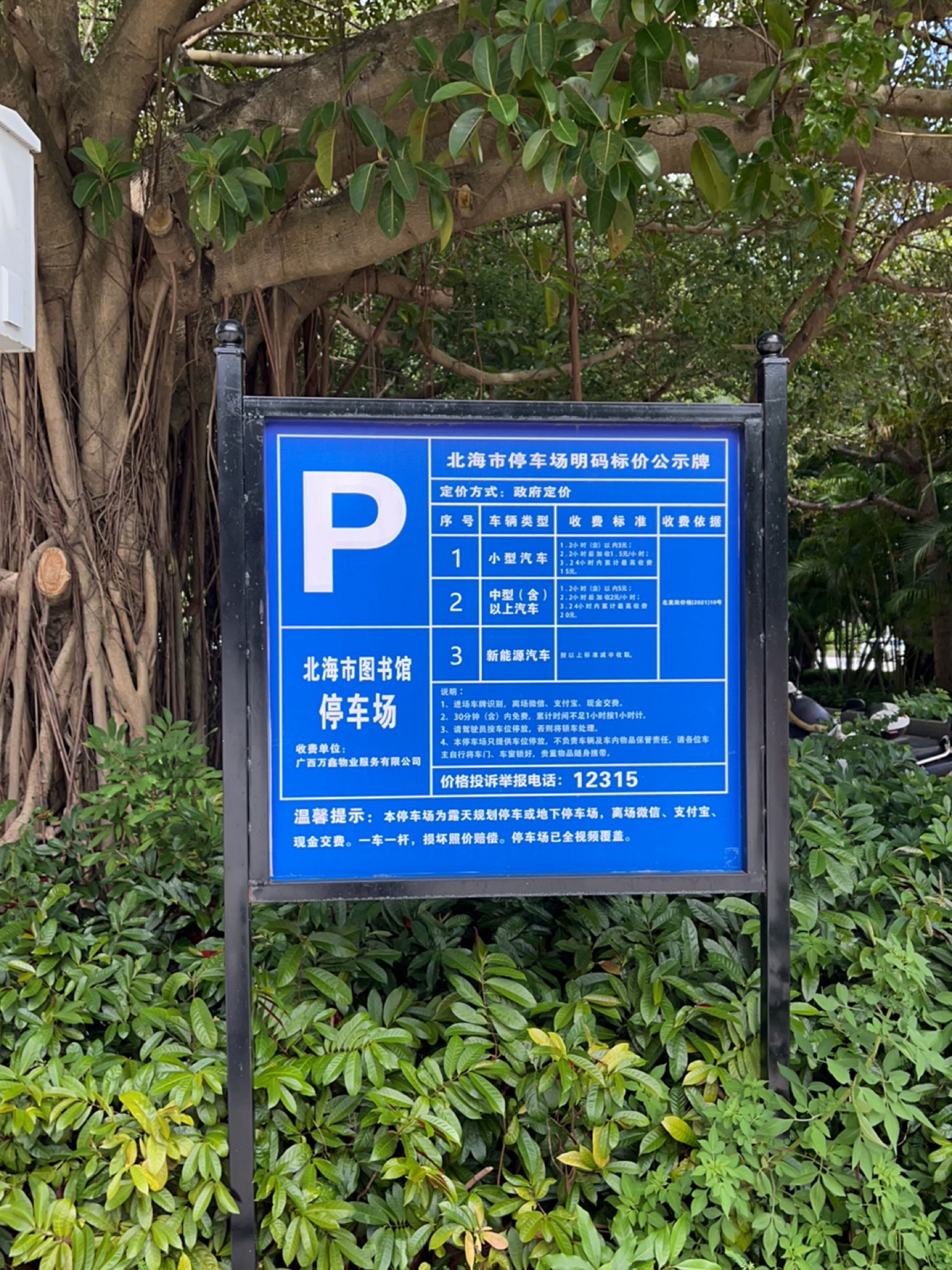 北海市图书馆停车场-出入口