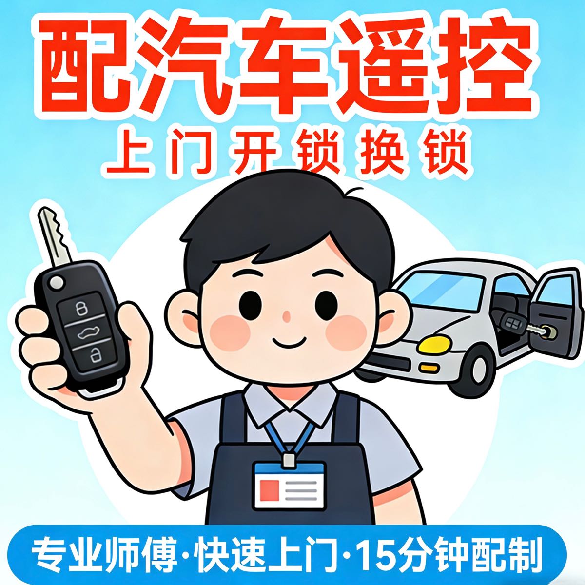 安芯锁业开锁换锁汽车遥控汽车钥匙(百色店)