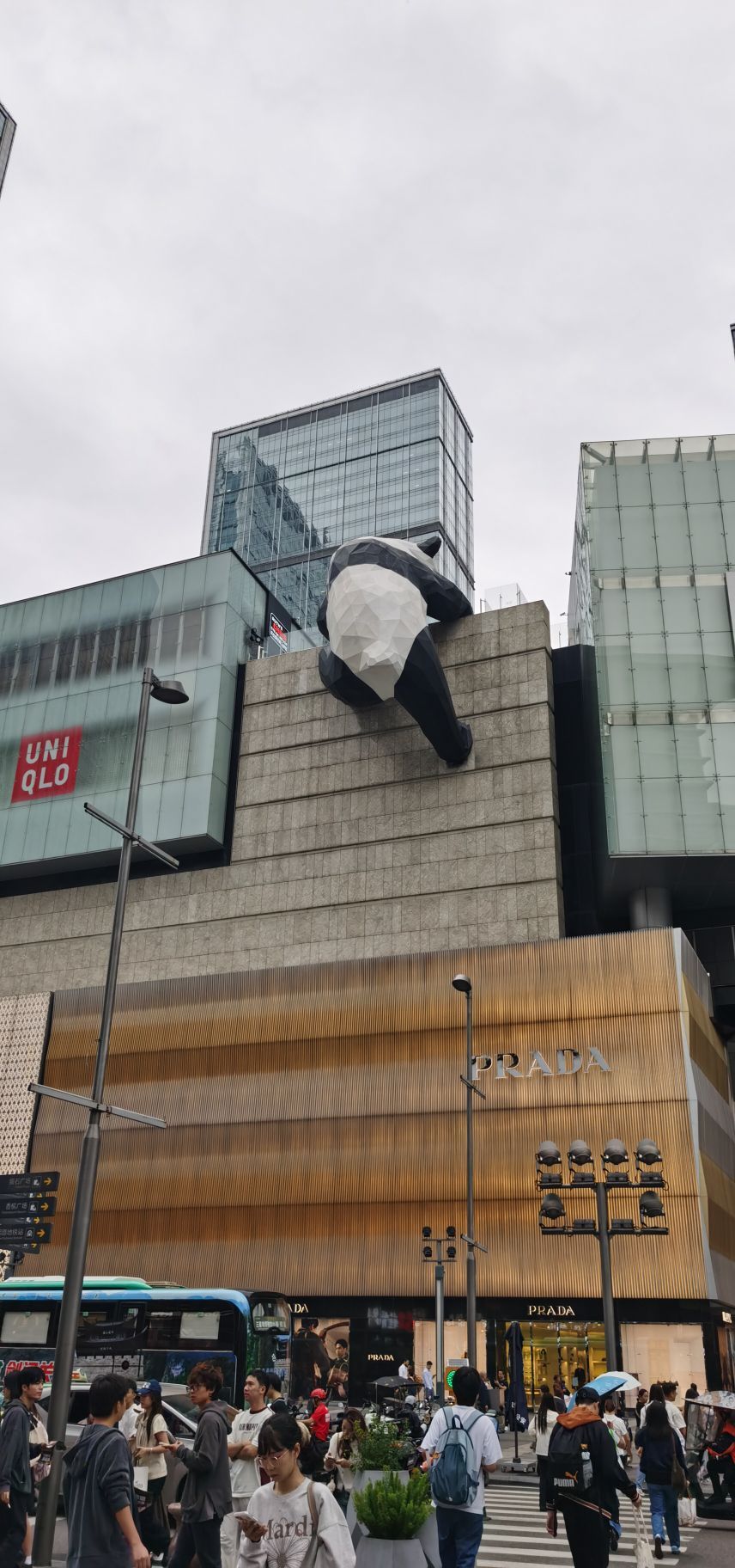春熙路网红爬墙熊猫