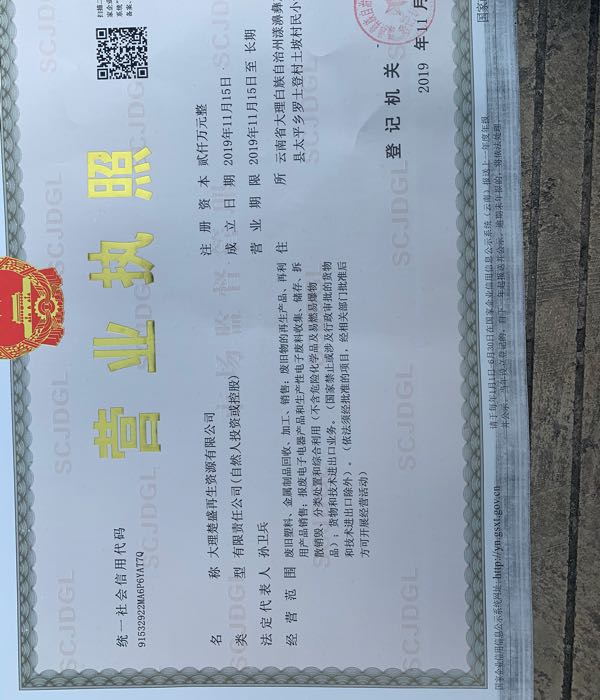 大理楚盛再生资源有限公司